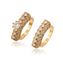 15848 xuping nouvelle arrivée mode royal style 18k or couleur zircon femmes bague ensemble